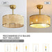 Gold Caged Rattan Ceiling Fan with Light and Remote Control, Reversible Fan in Winter Summer,, Chandelier Ceiling Fan for Bedroom Living Room Kitchen-6-ErisView
