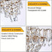 Gold Empire Crystal Chandelier, Luxury Chandelier-Crystal Details-ErisView