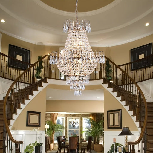 Gold Empire Crystal Chandelier, Luxury Chandelier for Living Room-ErisView
