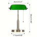 Green Vintage Banker Table Desk Lamp, Classic LED Desk Lamp with USB Wireless Charging Port Pull Chain for Reading Office Nightstand StudyRoom Desk-ErisView