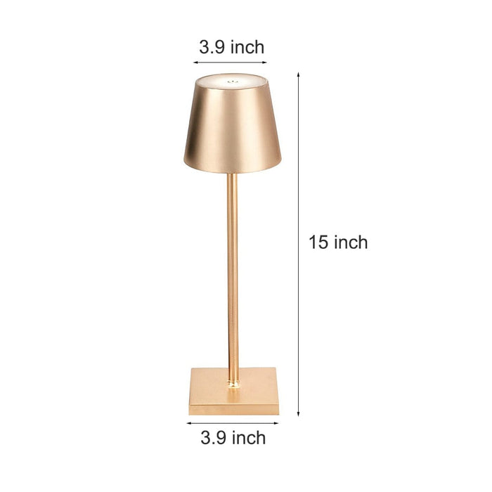 Aluminum Rechargeable Portable Touch-Control Table Lamp LED Stepless Dimming Desk Light