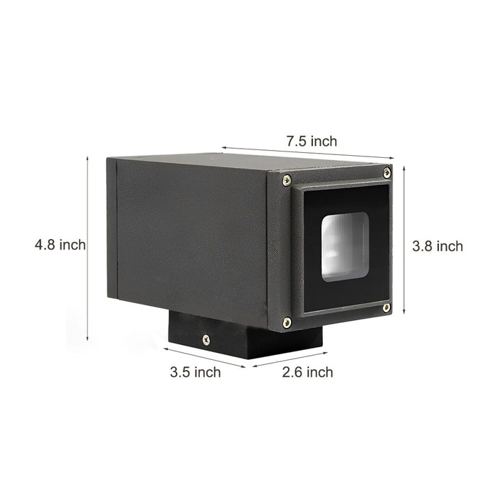 Up Down Lighting LED Outdoor Waterproof Black Modern Wall Washer Light