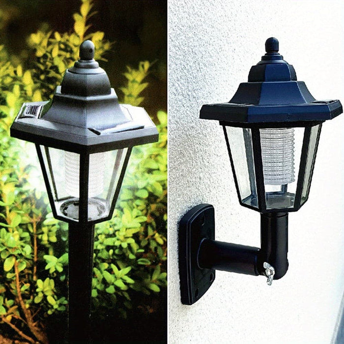 Hexagonal Wall Mount Solar Outdoor Light, LED Solar Sconce Wall Lantern Lamp, Outdoor Solar Street Light for Patio Porch Garden Decor-ErisView