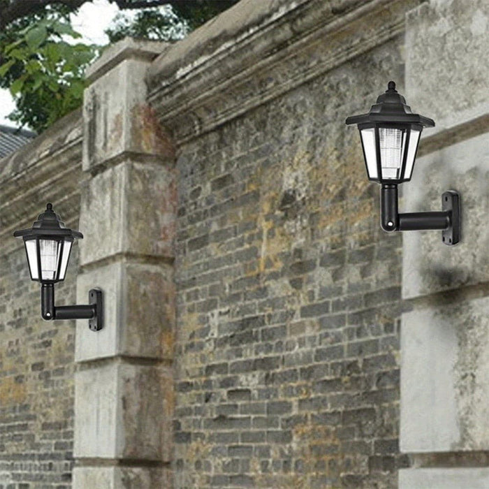 Hexagonal Wall Mount Solar Outdoor Light, LED Solar Sconce Wall Lantern Lamp, Outdoor Solar Street Light for Patio Porch Garden Decor-ErisView