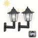 Hexagonal Wall Mount Solar Outdoor Light, LED Solar Sconce Wall Lantern Lamp, Outdoor Solar Street Light for Patio Porch Garden Decor-White Light-ErisView