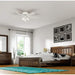 Indoor 52 in. Low Ceiling Fan and Light, White Ceiling Fan, Hugger Ceiling Fan with Light-3-ErisView