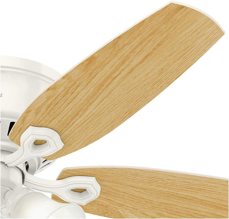 Indoor 52 in. Low Ceiling Fan and Light, White Ceiling Fan, Hugger Ceiling Fan with Light-7-ErisView