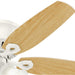 Indoor 52 in. Low Ceiling Fan and Light, White Ceiling Fan, Hugger Ceiling Fan with Light-7-ErisView