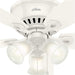 Indoor 52 in. Low Ceiling Fan and Light, White Ceiling Fan, Hugger Ceiling Fan with Light-9-ErisView