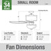  Indoor Ceiling Fan with LED Light and Pull Chain Control, Bronze Ceiling Fan, Ceiling Hugger Ceiling Fans-6-ErisView