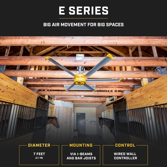Indoor Commercial Residential Ceiling Fan with Wired Wall Control -2-ErisView