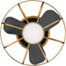 Indoor Outdoor 3 Blade Caged Flush Mount Ceiling Fan with Light and Remote, Matte Black Outdoor Ceiling Fan, Works with Alexa and Ios Or android APP-7-ErisView