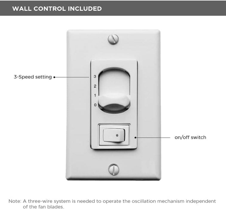 Indoor Outdoor 90¡ã Oscillating Ceiling Fan with Wall Control, Brushed Nickel Ceiling Fan, Flush Mount Wall Mount Fan-3-ErisView