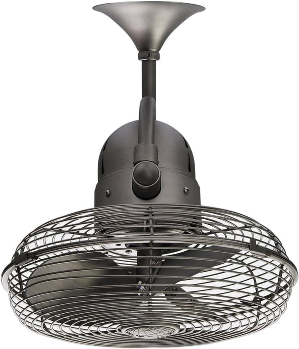 Indoor Outdoor 90¡ã Oscillating Ceiling Fan with Wall Control, Brushed Nickel Ceiling Fan, Flush Mount Wall Mount Fan-4-ErisView