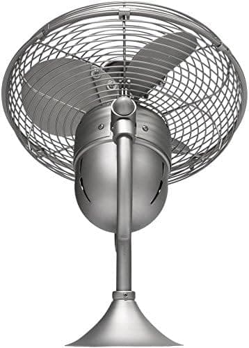 Indoor Outdoor 90¡ã Oscillating Ceiling Fan with Wall Control, Brushed Nickel Ceiling Fan, Flush Mount Wall Mount Fan-5-ErisView