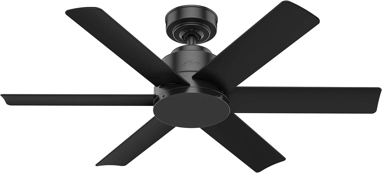Indoor Outdoor Ceiling Fans with Wall Control, Black Outdoor Fan, Hugger Ceiling Fans-1-ErisView