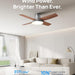 Indoor Silver Smart Ceiling Fan with Lights and Remote, Quiet Ceiling Fans with Lights, Dimmable LED Ceiling Fan with APP Alexa Control-2-ErisView