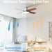 Indoor Silver Smart Ceiling Fan with Lights and Remote, Quiet Ceiling Fans with Lights, Dimmable LED Ceiling Fan with APP Alexa Control-6-ErisView