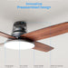 Indoor Silver Smart Ceiling Fan with Lights and Remote, Quiet Ceiling Fans with Lights, Dimmable LED Ceiling Fan with APP Alexa Control-8-ErisView