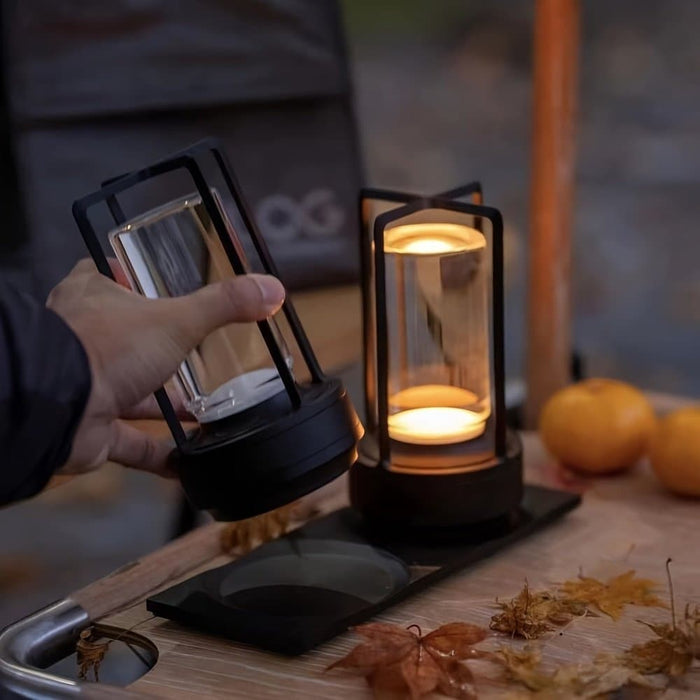 Indoor/Outdoor Portable Lantern Table Lamp, Dimming Cordless LED Table Lamp, Small Desk Lamp for Restaurant Bedroom Bar Coffee Camping ErisView