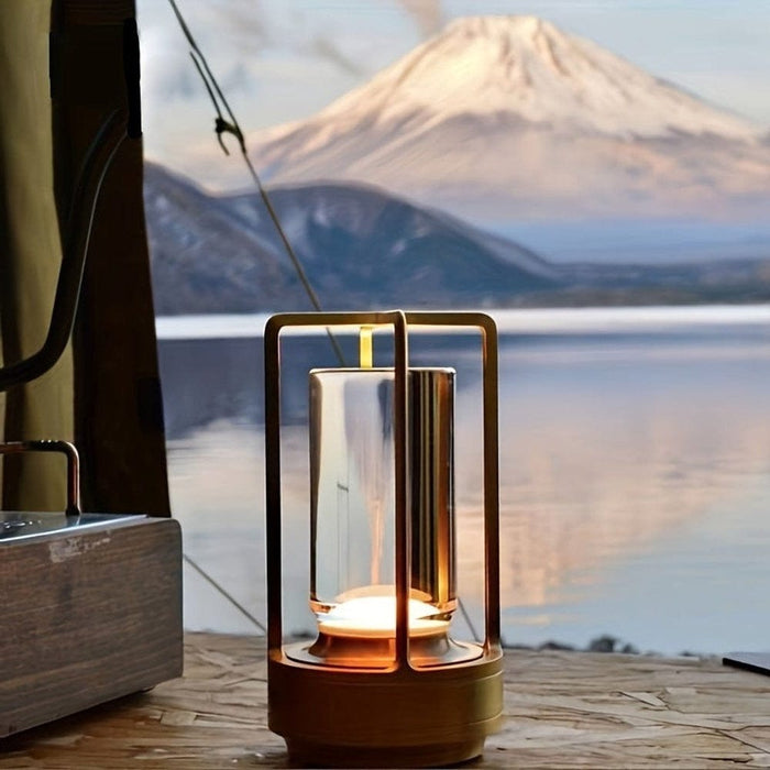 Indoor/Outdoor Portable Lantern Table Lamp, Dimming Cordless LED Table Lamp, Small Desk Lamp for Restaurant Bedroom Bar Coffee Camping ErisView