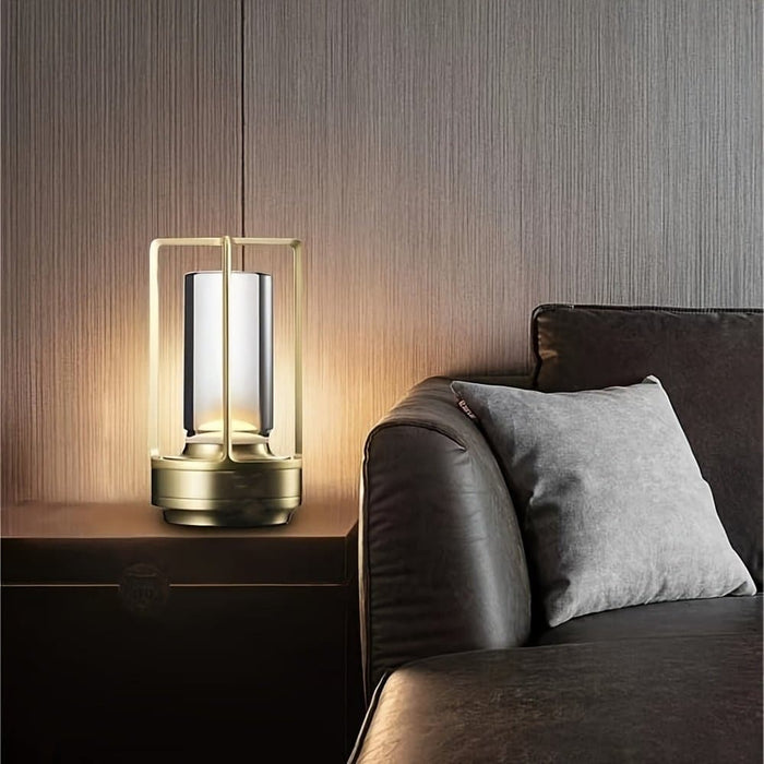 Indoor/Outdoor Portable Lantern Table Lamp, Dimming Cordless LED Table Lamp, Small Desk Lamp for Restaurant Bedroom Bar Coffee Camping ErisView