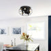 Industrial Ceiling Fan with Light and Remote, Flush Mount Ceiling Fan with Cage for Hallway Living Room Dining Room-ErisView