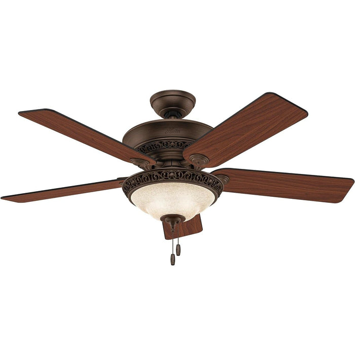 Italian Countryside Indoor Ceiling Fan with LED Light and Pull Chain Control, Hugger Ceiling Fan with Light-11-ErisView