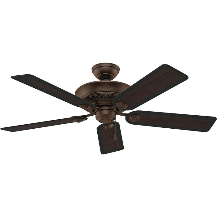 Italian Countryside Indoor Ceiling Fan with LED Light and Pull Chain Control, Hugger Ceiling Fan with Light-12-ErisView