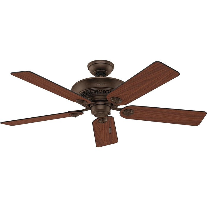 Italian Countryside Indoor Ceiling Fan with LED Light and Pull Chain Control, Hugger Ceiling Fan with Light-13-ErisView