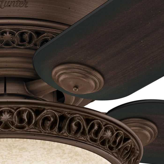 Italian Countryside Indoor Ceiling Fan with LED Light and Pull Chain Control, Hugger Ceiling Fan with Light-14-ErisView