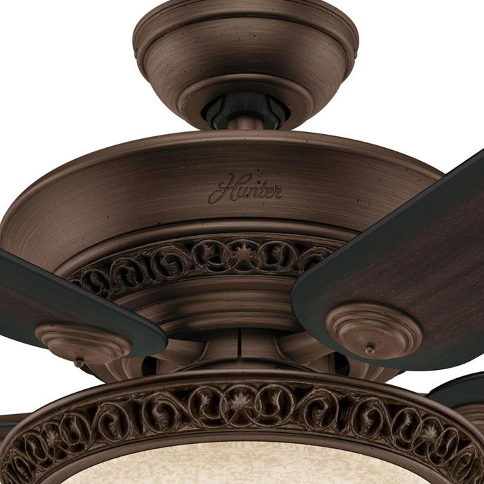 Italian Countryside Indoor Ceiling Fan with LED Light and Pull Chain Control, Hugger Ceiling Fan with Light-2-ErisView