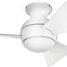 LED Ceiling Fan with Wall Control, Matte White Ceiling Fan, Contemporary Fans-3-ErisView
