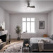 LED Ceiling Fan with Wall Control, Matte White Ceiling Fan, Contemporary Fans-5-ErisView
