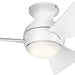 LED Ceiling Fan with Wall Control, Matte White Ceiling Fan, Contemporary Fans-1-ErisView