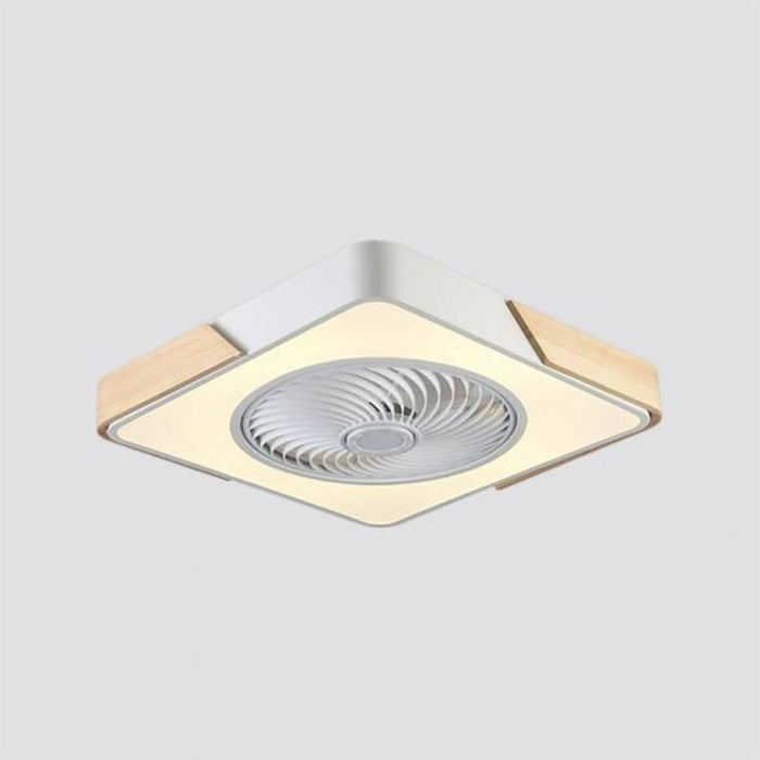Fan Light Window Square 21'' LED Round Square Flush Mount Bladeless Ceiling Fan Lights — ErisView