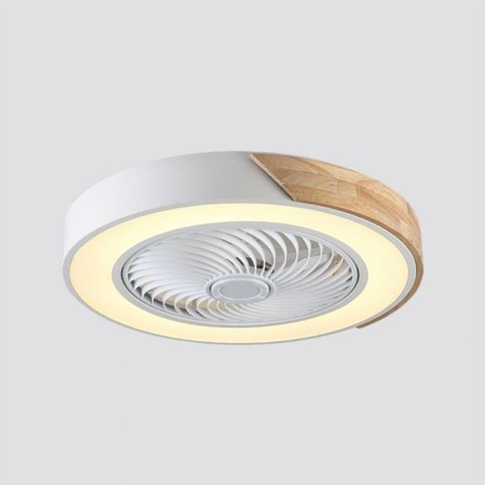 Square Led Fans 21'' LED Round Square Flush Mount Bladeless Ceiling Fan Lights — ErisView