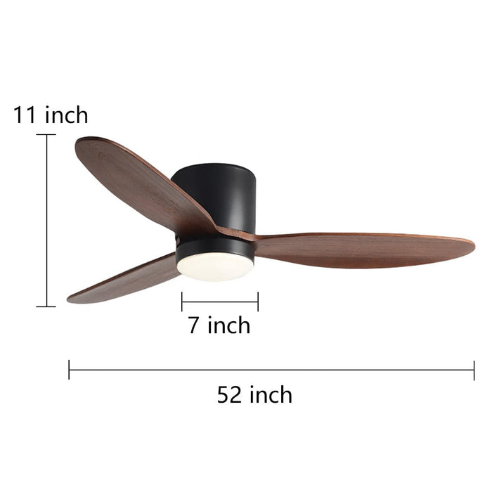 LED Inverter Silent Nordic Flush Mount Ceiling Fan Light Chandelier with Fan