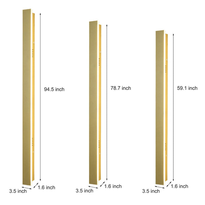 Outdoor Waterproof Rust-proof Minimalist Strip LED Wall Sconces Garden Light