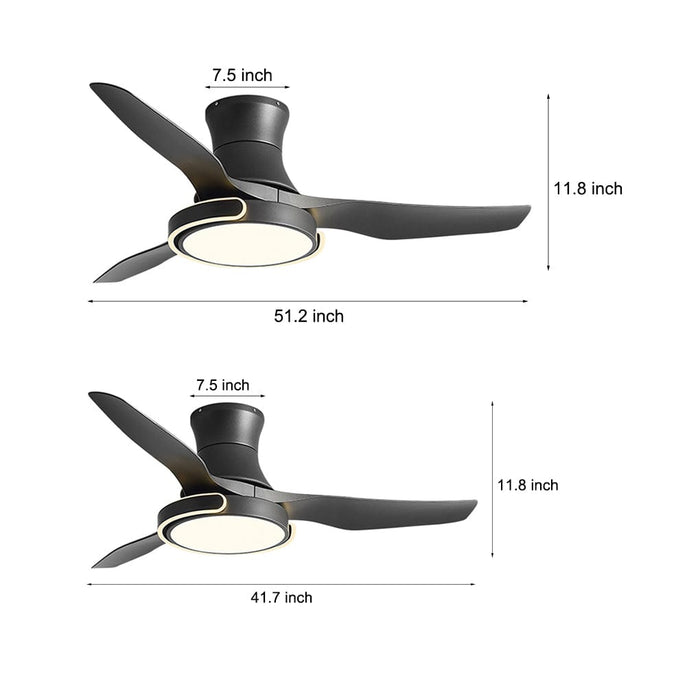Remote Control Variable Frequency Dimming Integrated Ceiling Fan Light Supports Forward and Reverse