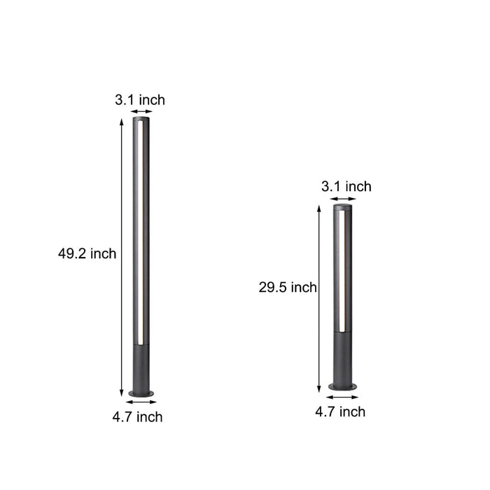 LED Landscape Lighting Decorative Column Light Waterproof for Outdoor Courtyard