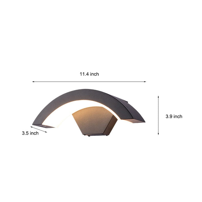 Creative Moon Curved Wall Sconce Motion Sensor Waterproof LED Wall Lamp Outdoor Indoor