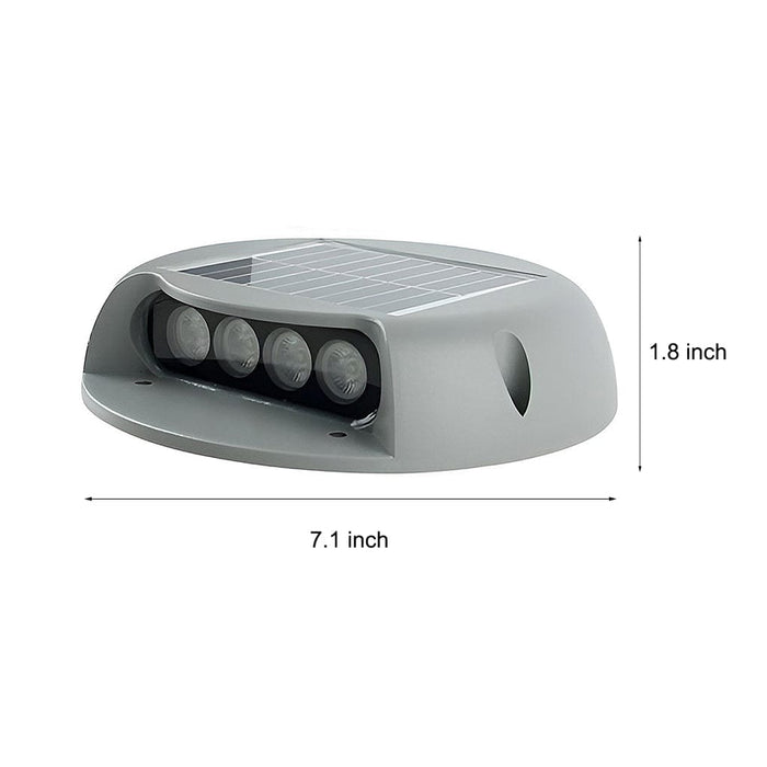 Solar Deck Stair Lights LED Outdoor Step Lights Stairway Sconces Landscape Lighting