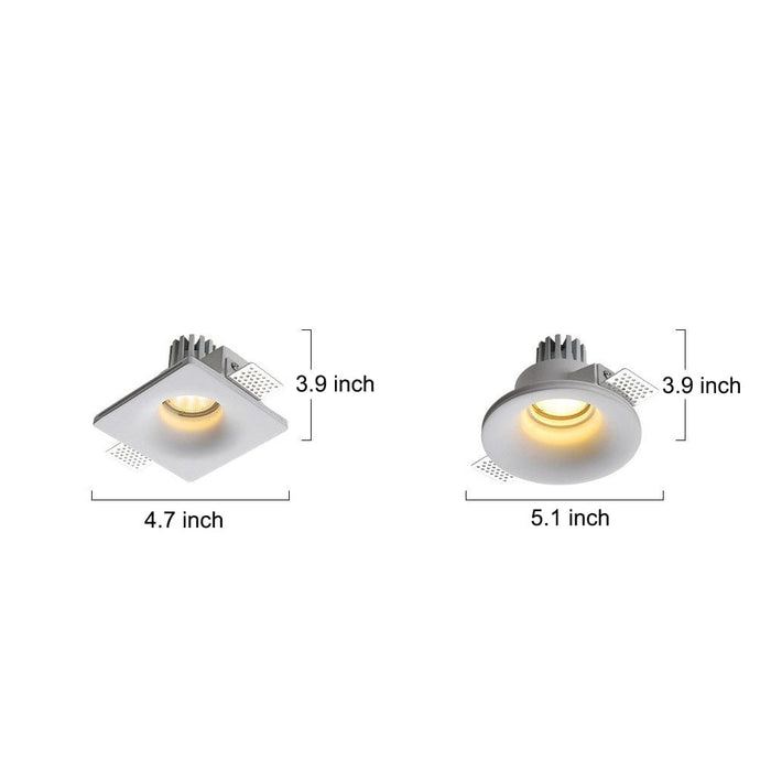 Square Round COB Anti-dazzle Frameless Recessed Ceiling Lights Spotlight Down Light