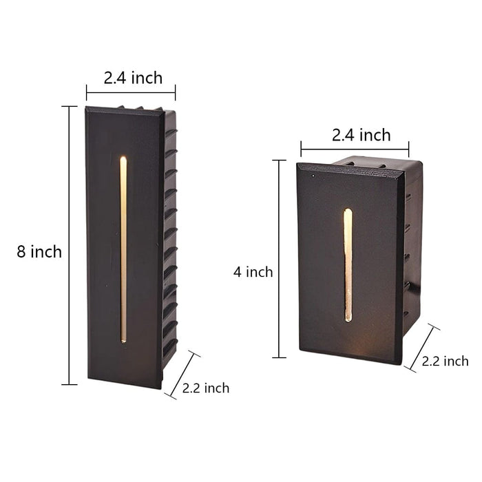 Rectangle 3W LED IP65 Waterproof Recessed Modern Stair Lights Corner Wall Lights