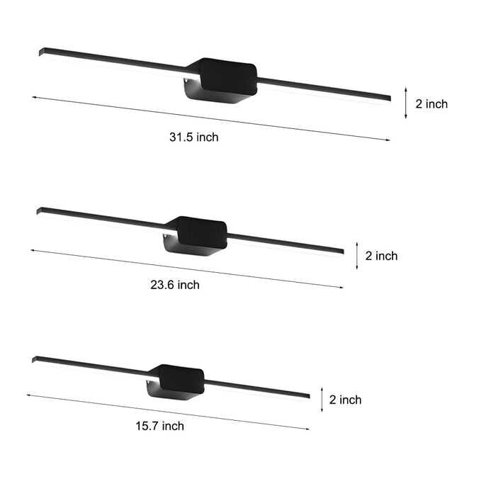 White/Black Modern 1-Light Linear Vanity Light LED Bath Bar