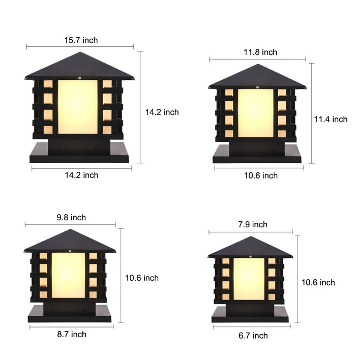 European Retro Column Light LED Landscape Decorative Lighting for Villa Courtyard