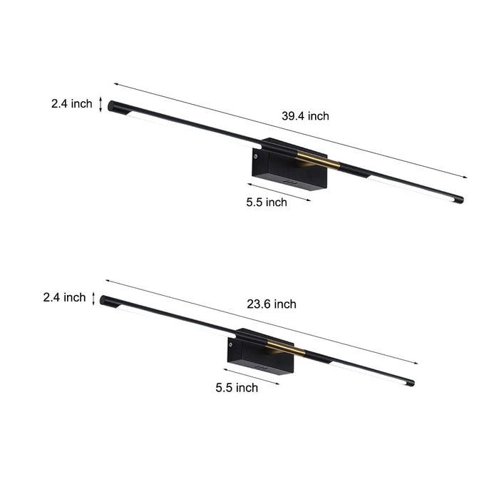 23.6''/39.4'' Strip LED Wall Mounted Vanity Light Linear Bath Light Bar