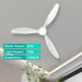 Large Airflow 52 in. Modern Ceiling Fan with Quite Reversible DC Ceiling Fan Temperature LED Light White, Ceiling Fans with Lights-3-ErisView