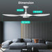 Large Airflow 52 in. Modern Ceiling Fan with Quite Reversible DC Ceiling Fan Temperature LED Light White, Ceiling Fans with Lights-7-ErisView